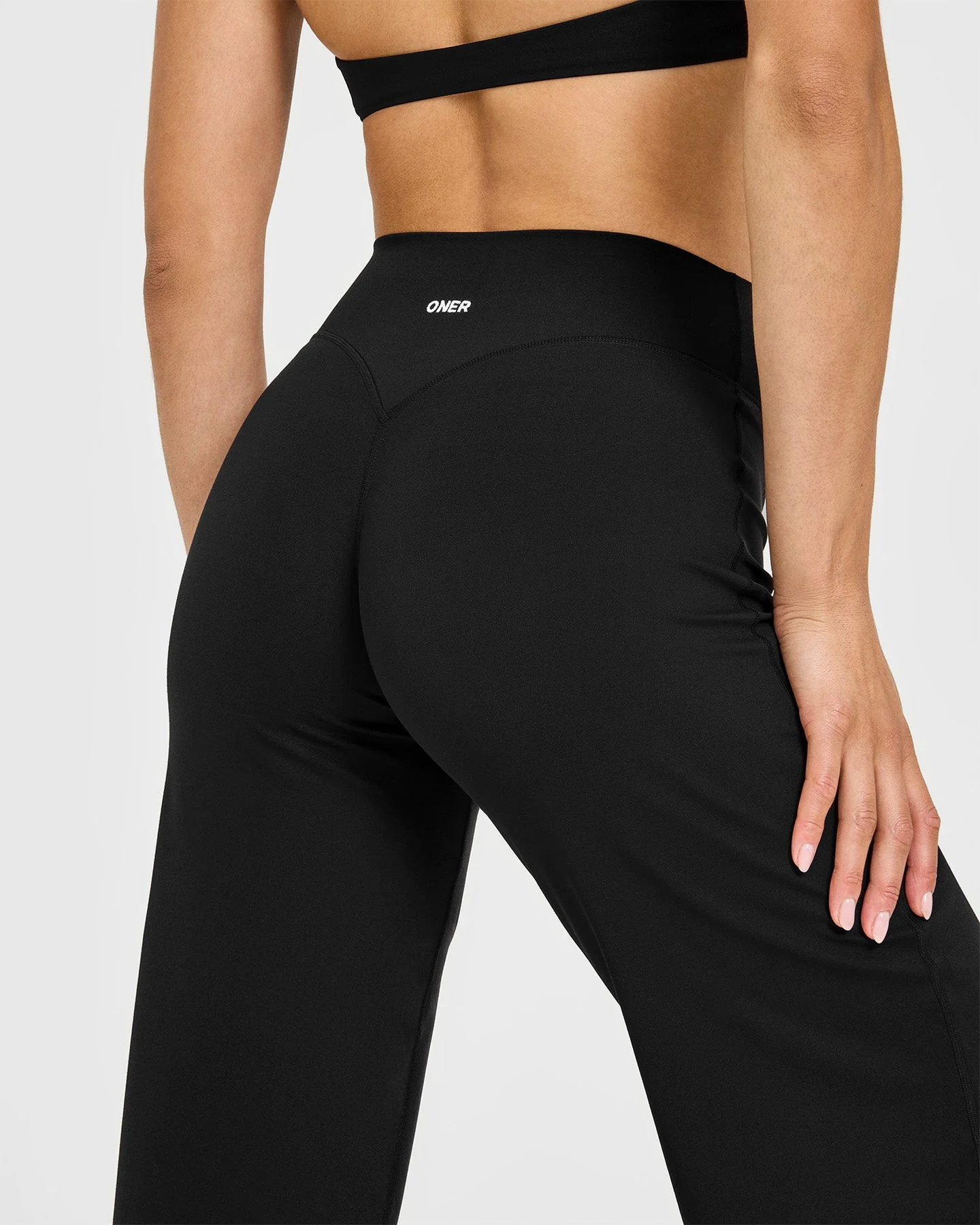 SoftMotion™ Straight Leg Bottoms with White Logo | Black - Image 5