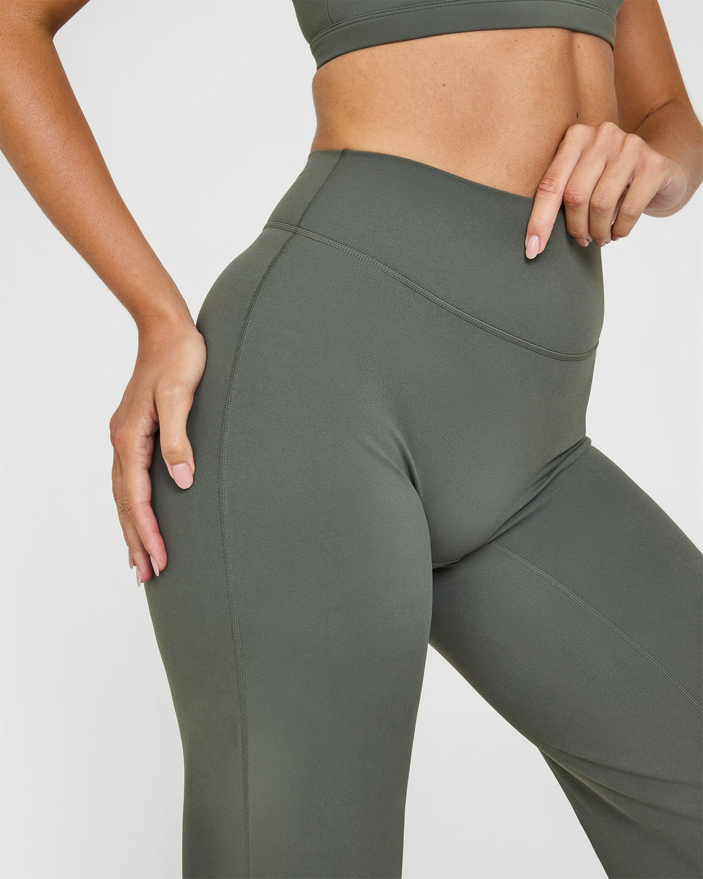 SoftMotion™ Straight Leg Bottoms with White Logo | Dark Khaki - Image 5