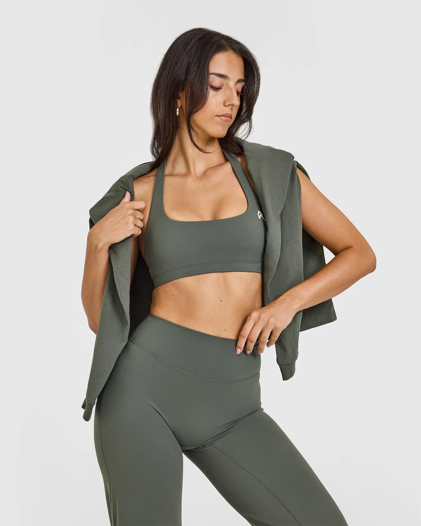 SoftMotion™ Straight Leg Bottoms with White Logo | Dark Khaki - Image 6
