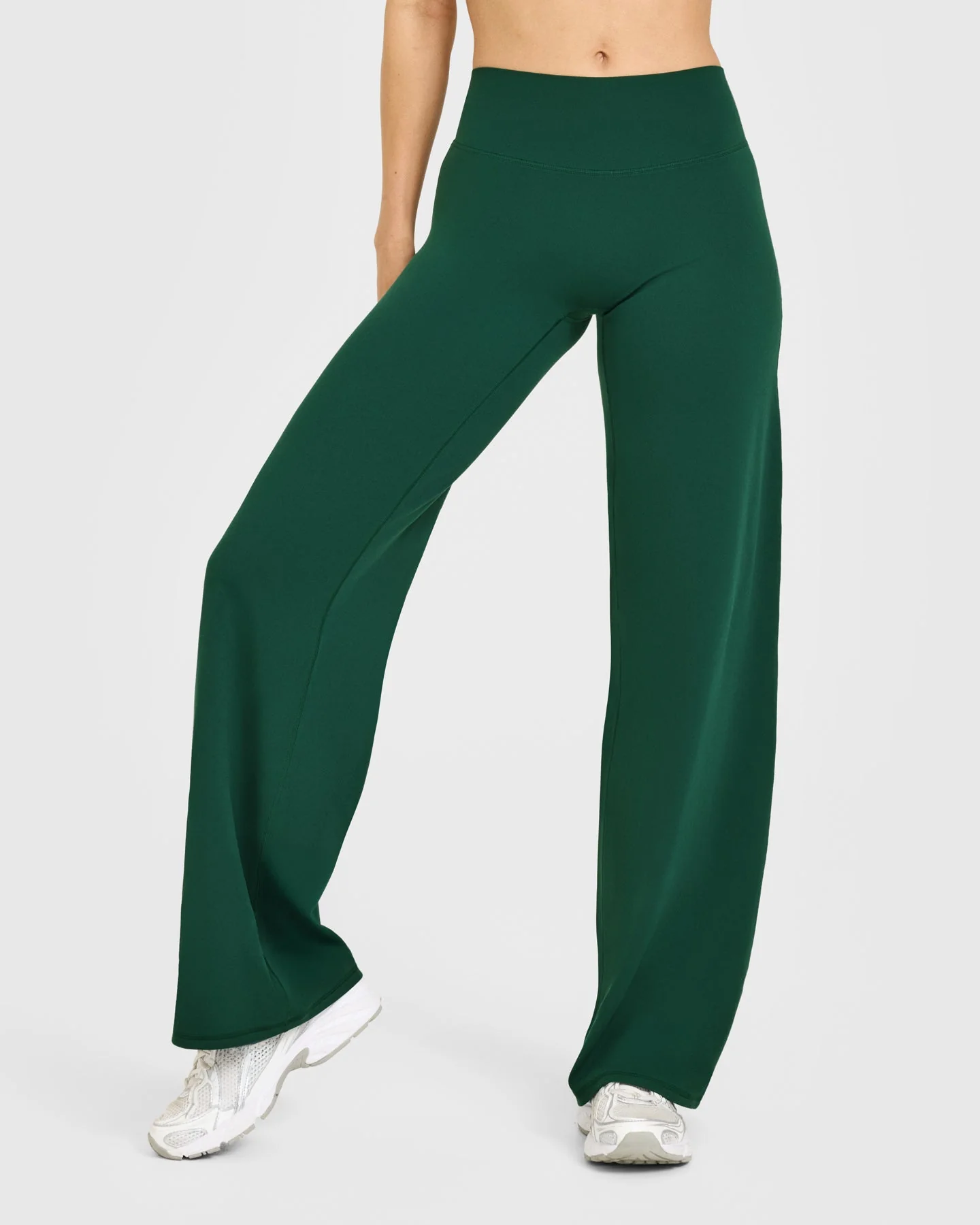 SoftMotion™ Straight Leg Bottoms with White Logo | Dark Racing Green - Image 2