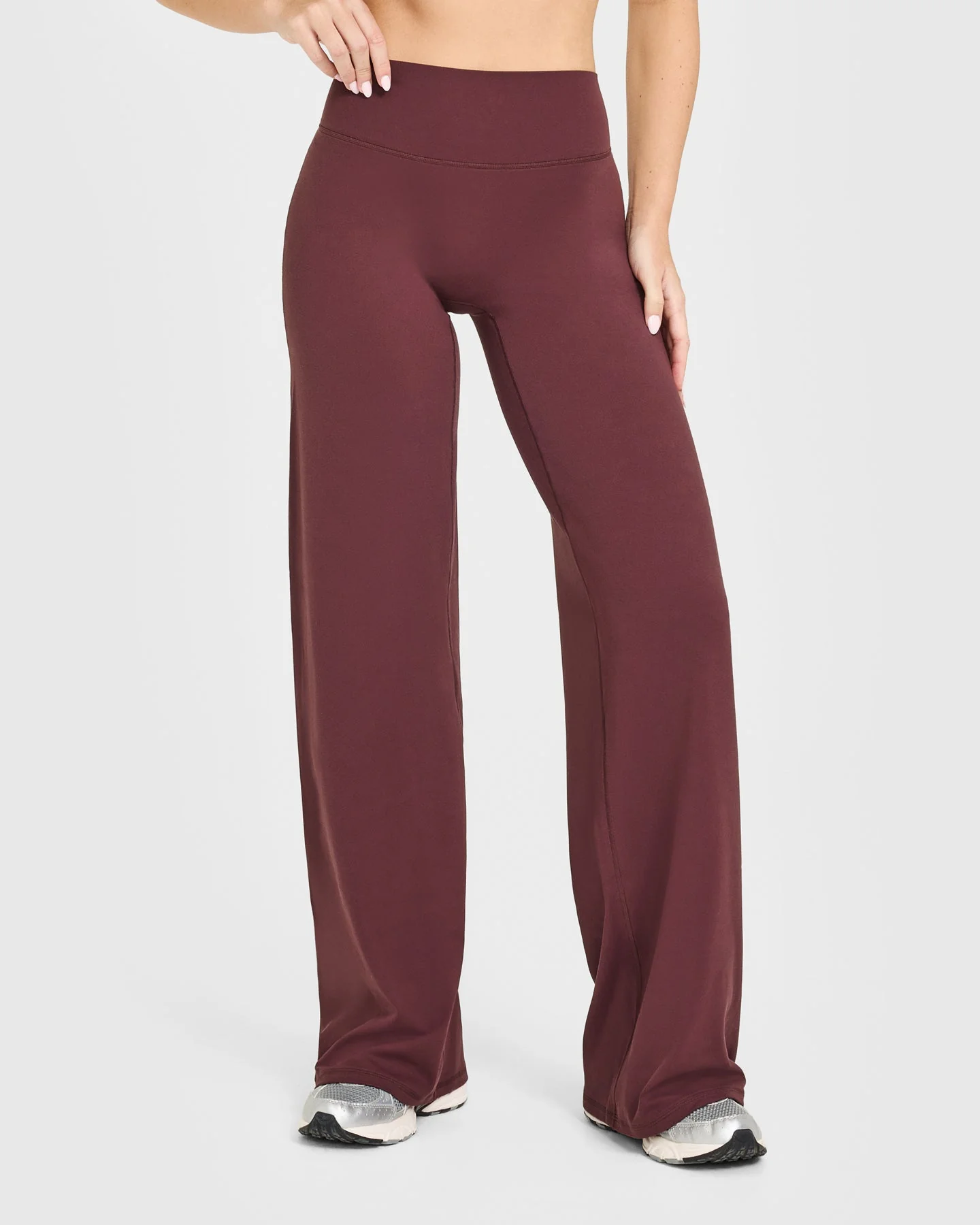 SoftMotion™ Straight Leg Bottoms with White Logo | Velvet Mocha - Image 2