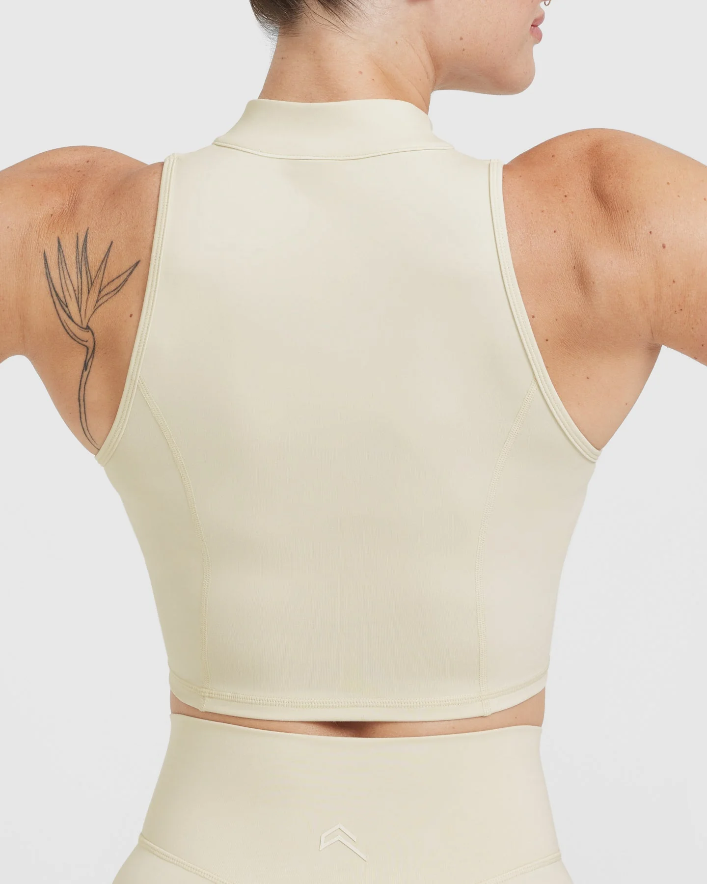 Timeless Half Zip Crop Tank | Vanilla - Image 5