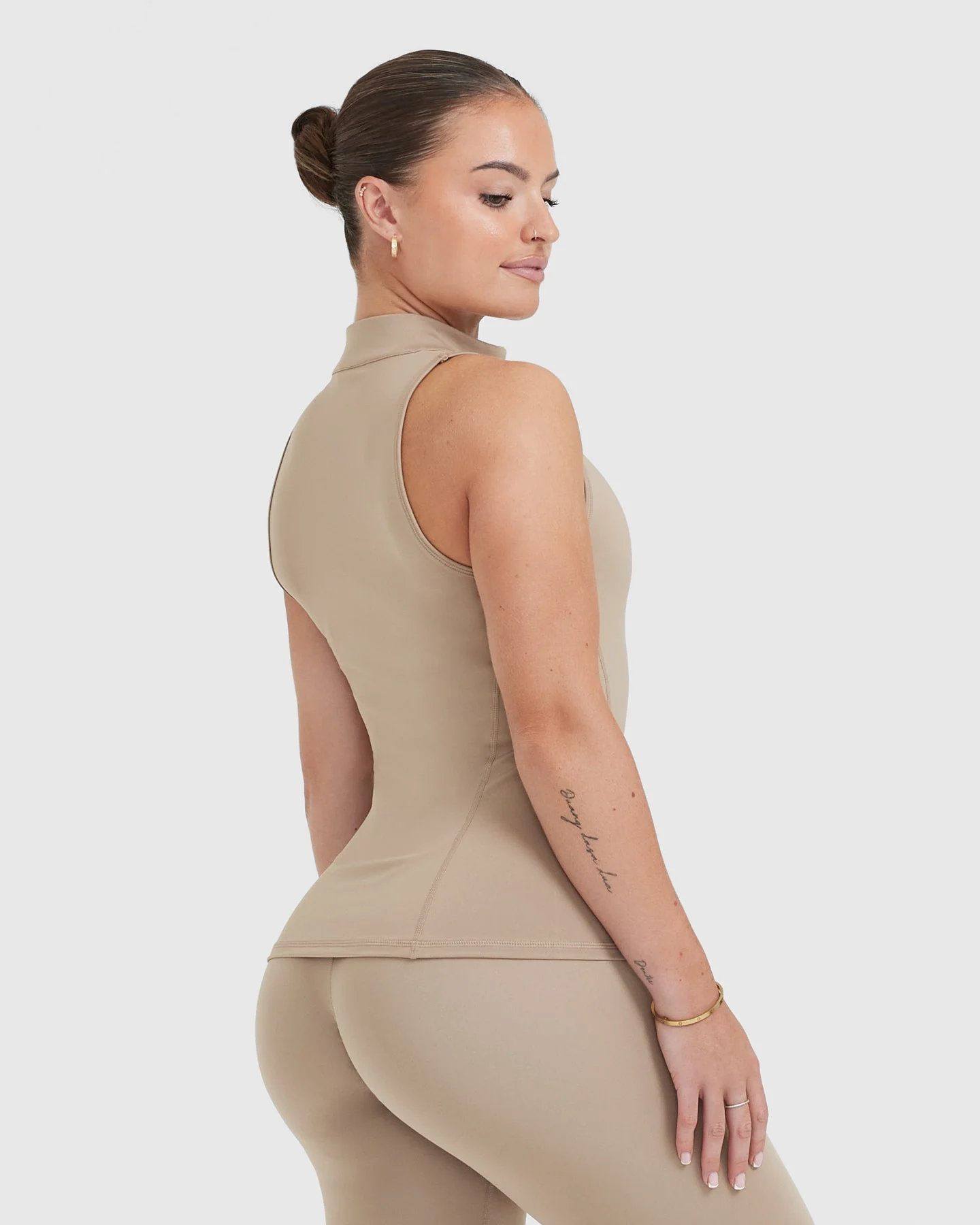 Timeless Half Zip Tank | Sandstone - Image 2
