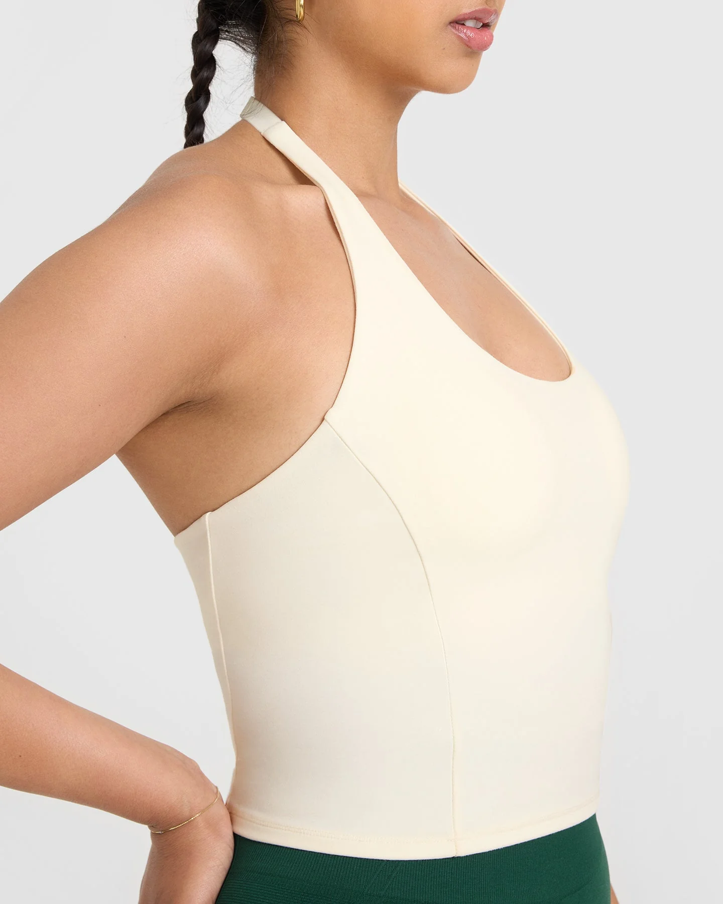 Timeless Halter Neck Mid Vest | Off White - Image 5
