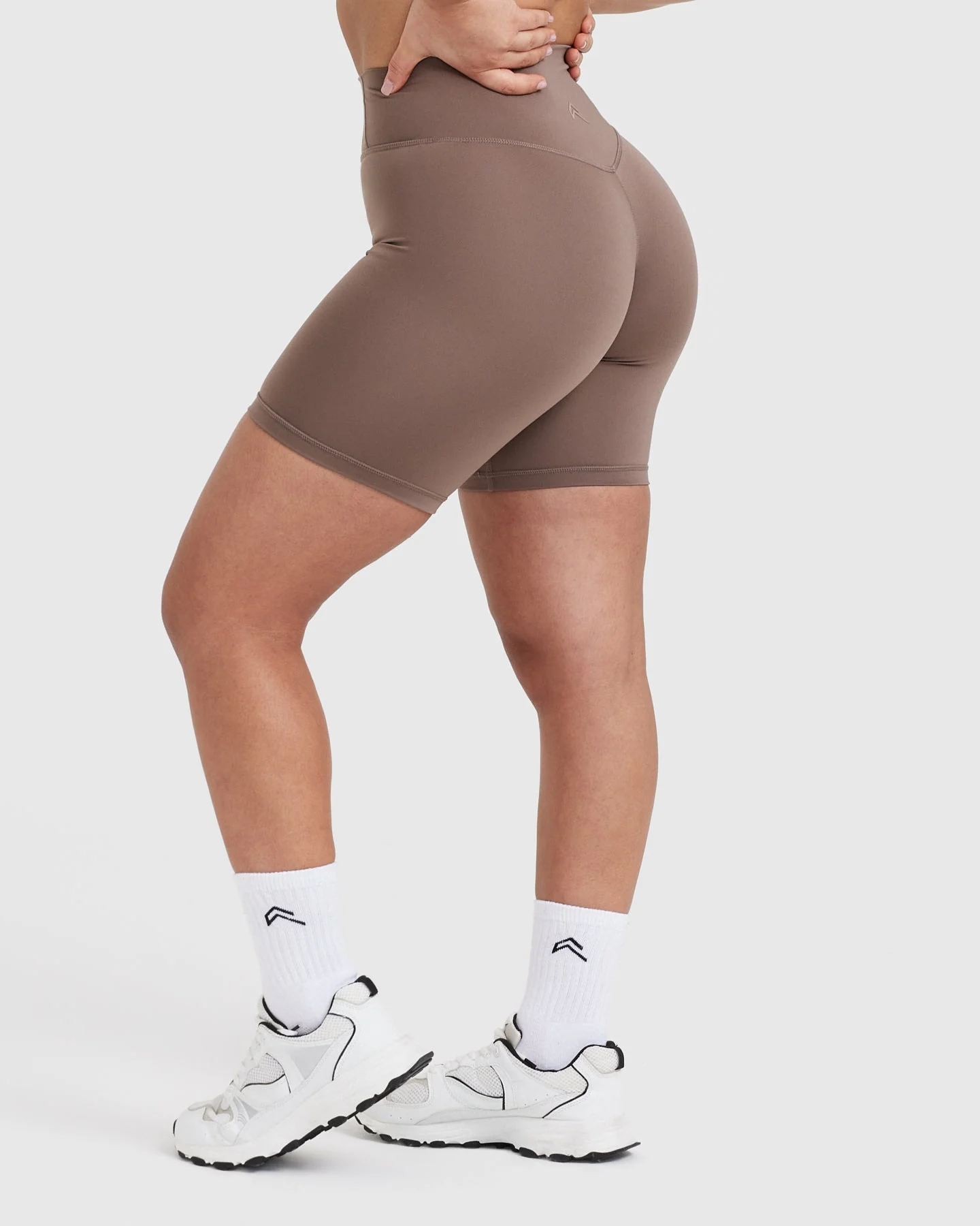 Timeless High Waisted Shorts 6" | Cool Brown - Image 2