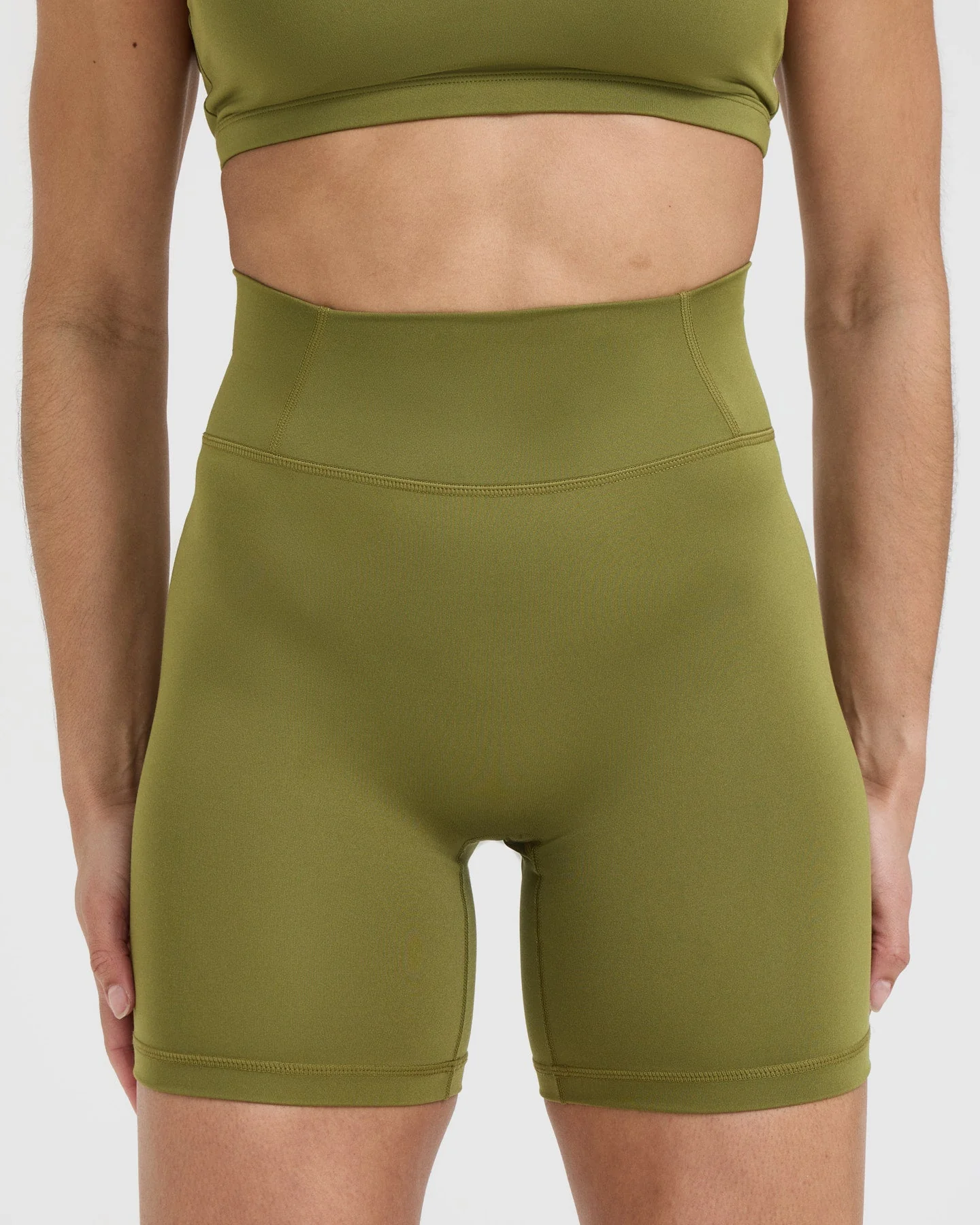 Timeless High Waisted Shorts 6" | Olive Green - Image 4