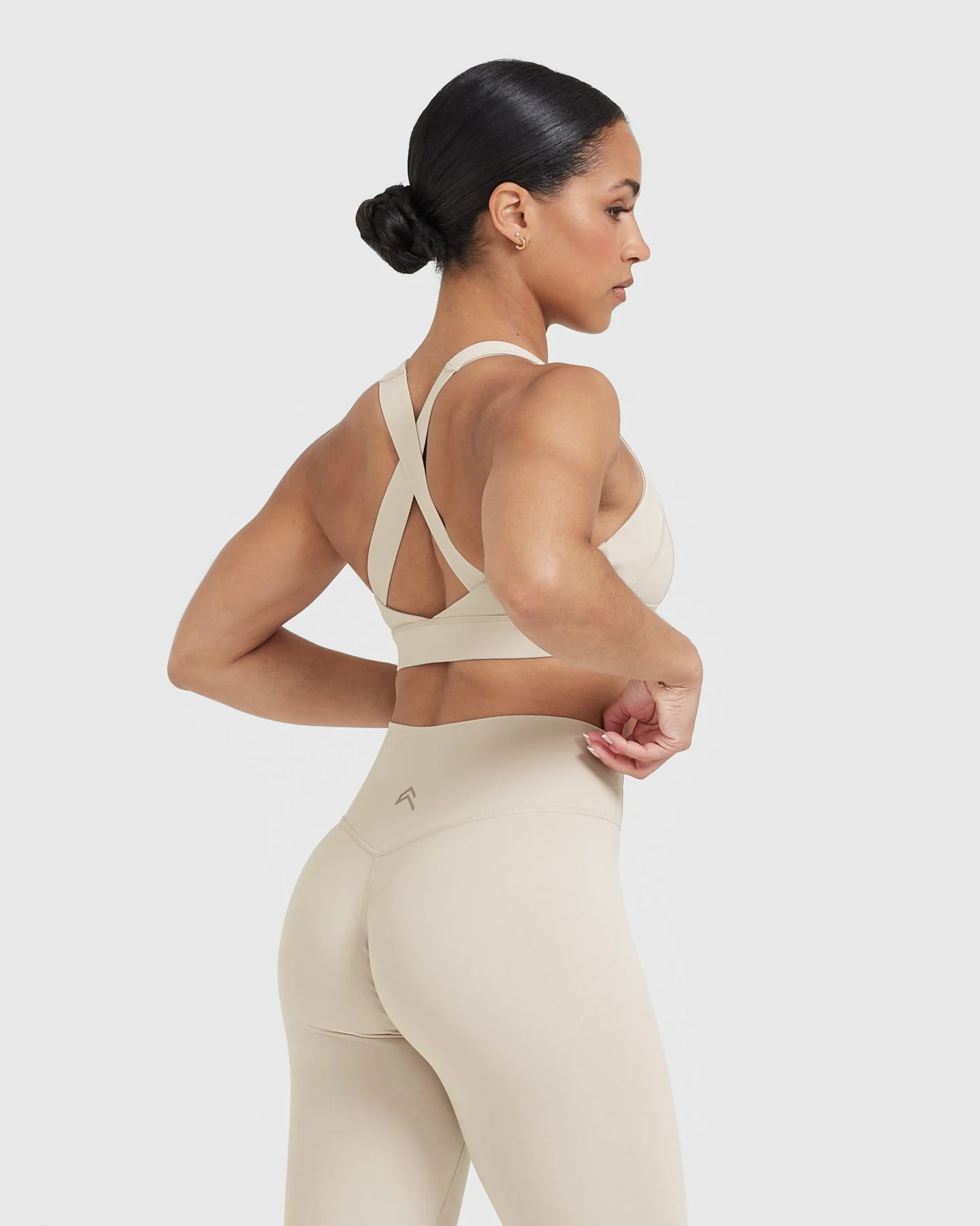 Timeless Wide Strap Sports Bra | Sand - Image 2