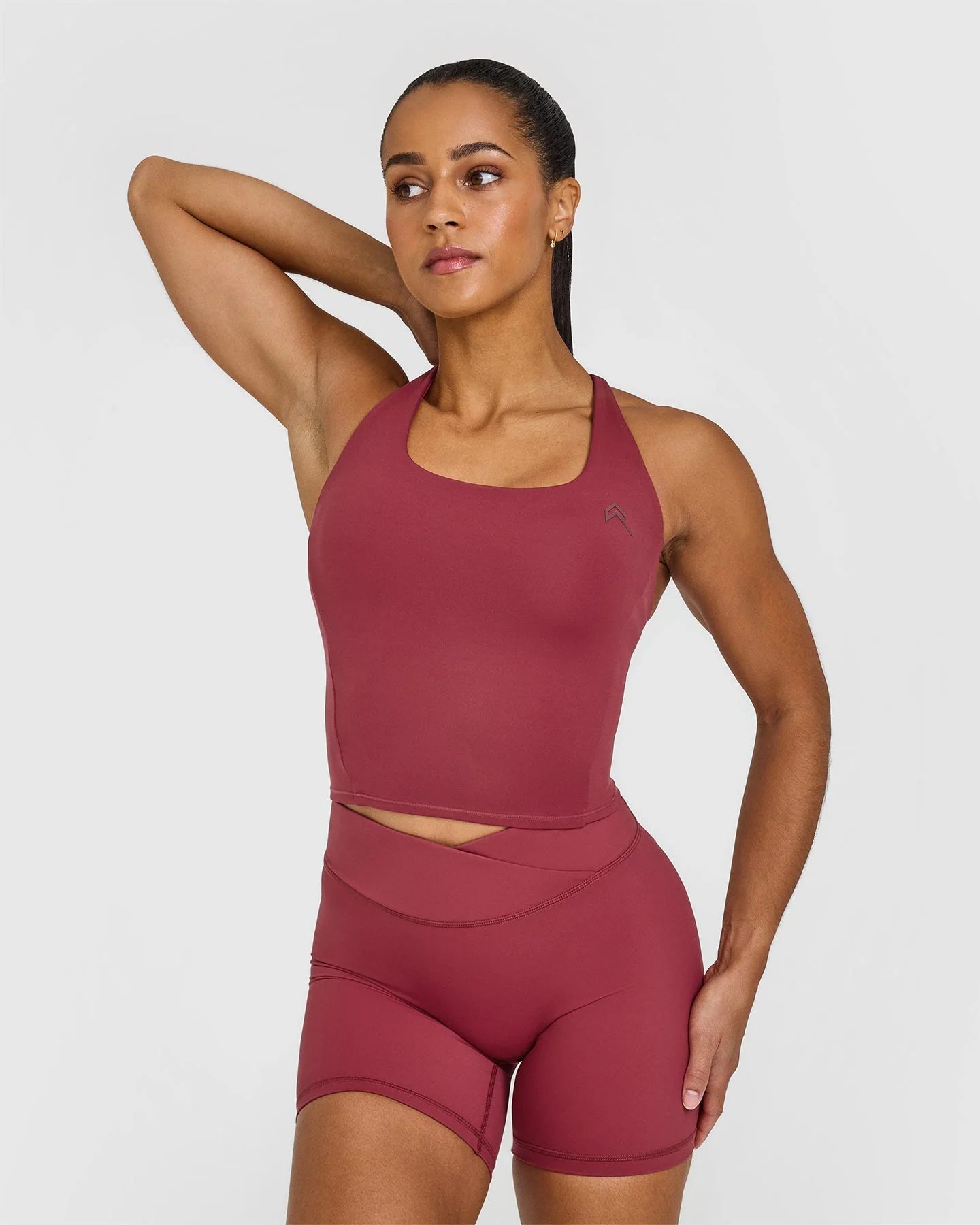 Timeless Square Neck Mid Vest | Burnt Cherry
