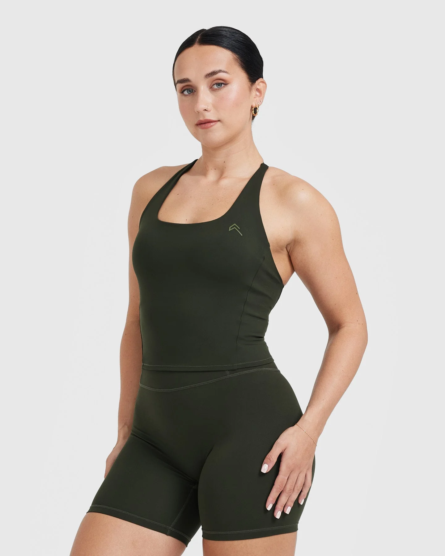 Timeless Square Neck Mid Vest | Khaki - Image 3