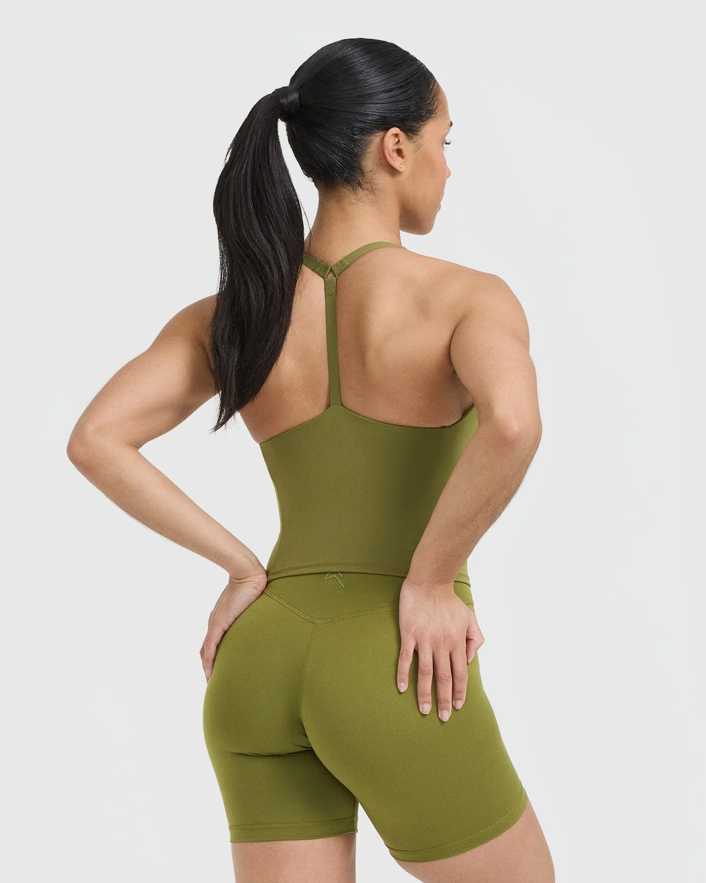 Timeless Square Neck Mid Vest | Olive Green - Image 2
