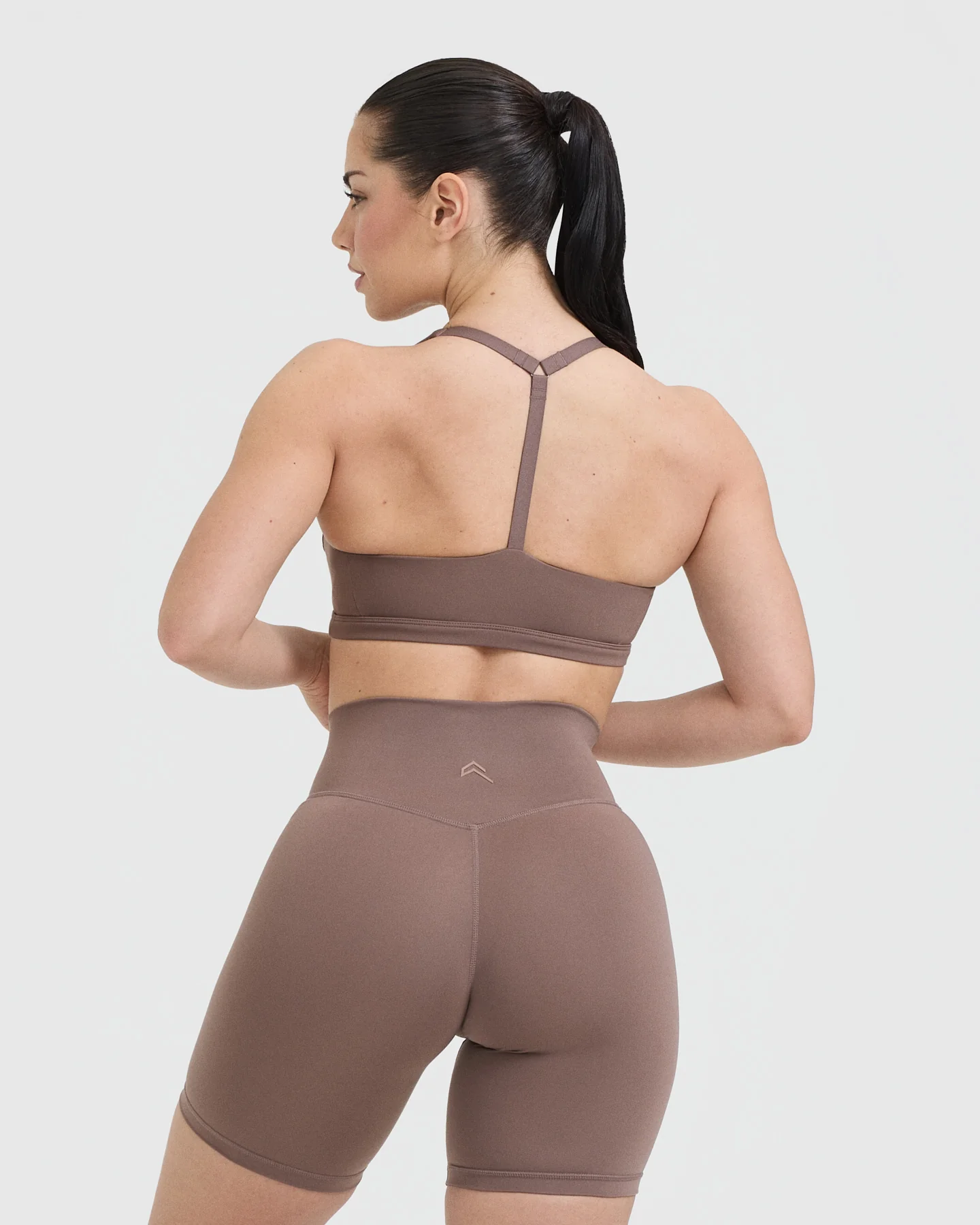 Timeless Square Neck Sports Bra | Cool Brown - Image 2
