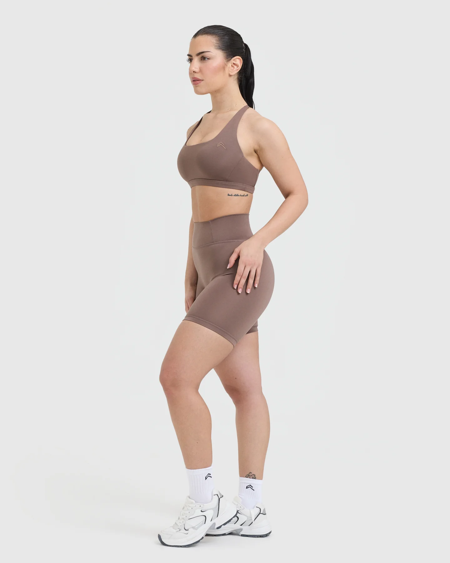 Timeless Square Neck Sports Bra | Cool Brown - Image 3