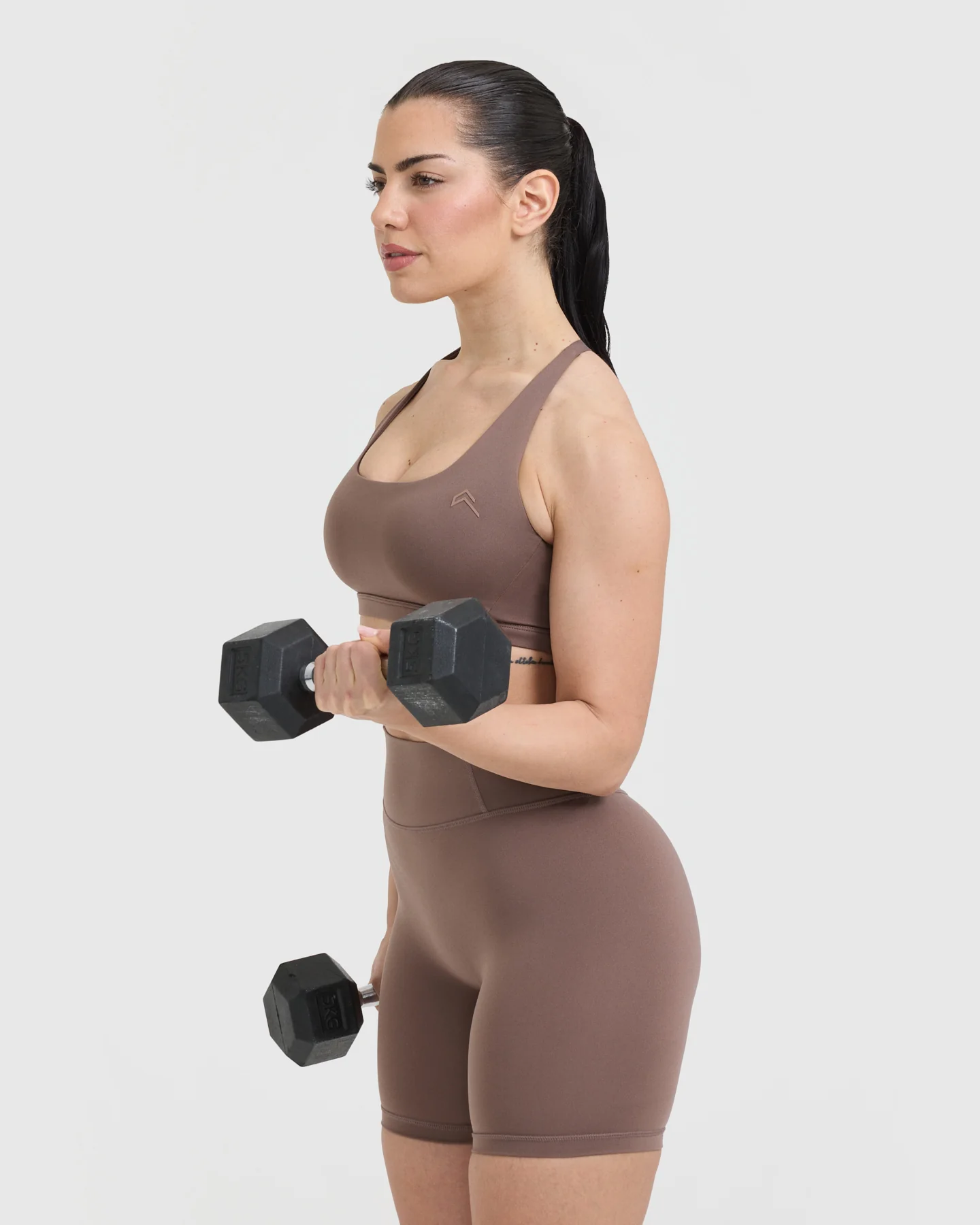 Timeless Square Neck Sports Bra | Cool Brown - Image 6
