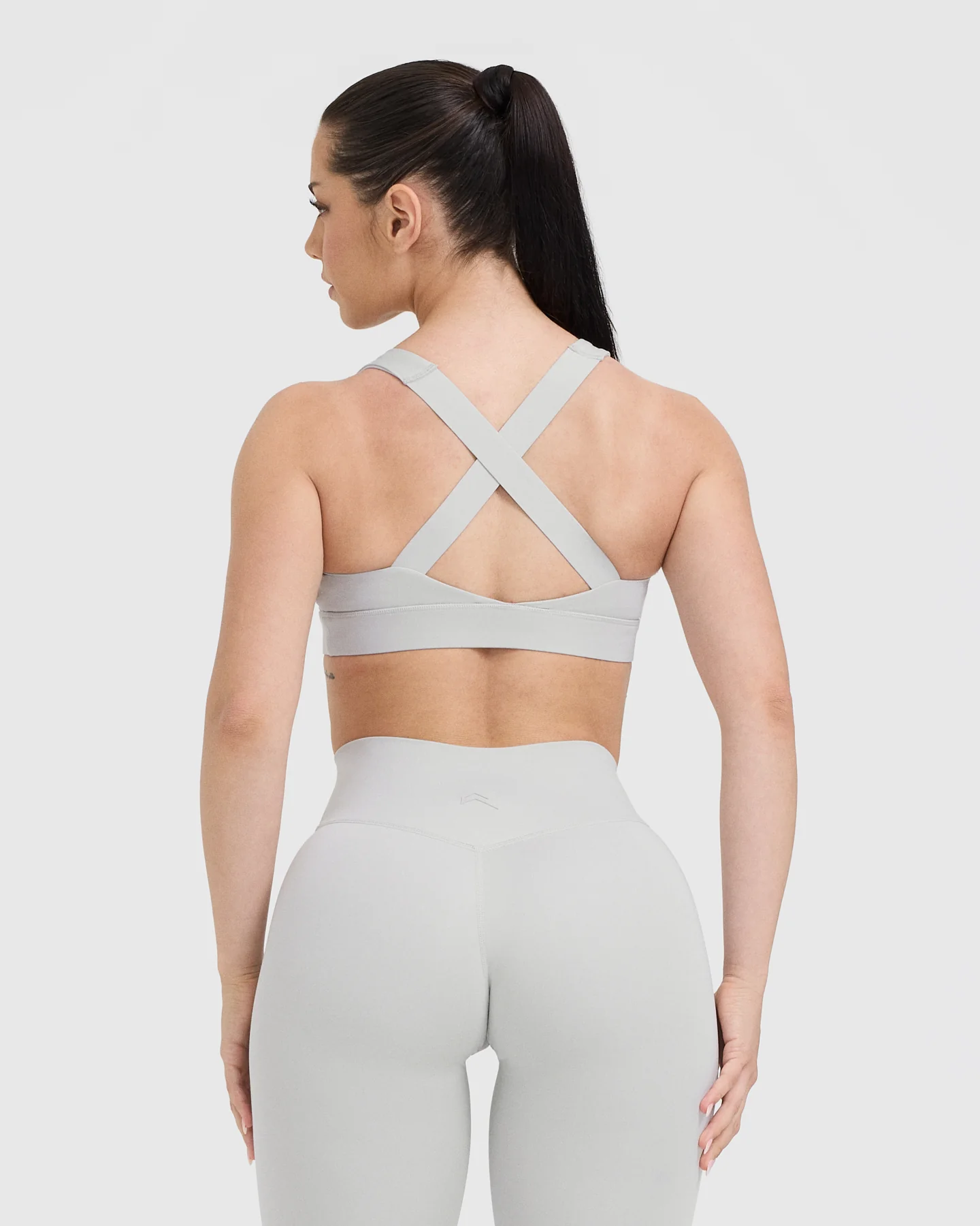 Timeless Wide Strap Sports Bra | Light Grey - Image 2