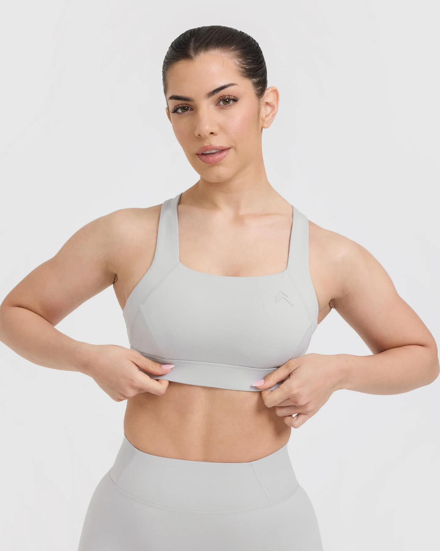Timeless Wide Strap Sports Bra | Light Grey - Image 4