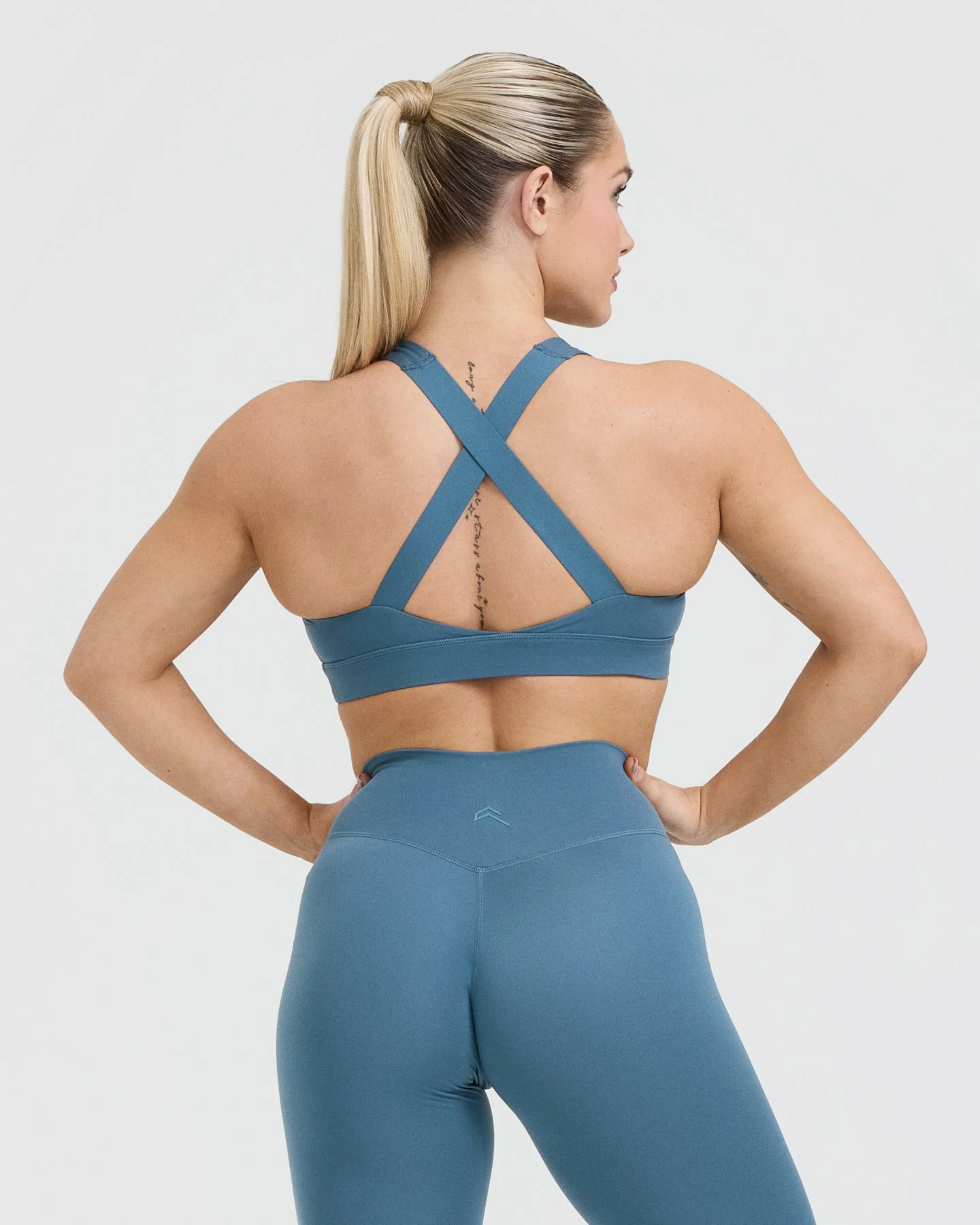 Timeless Wide Strap Sports Bra | Moonstone Blue - Image 2