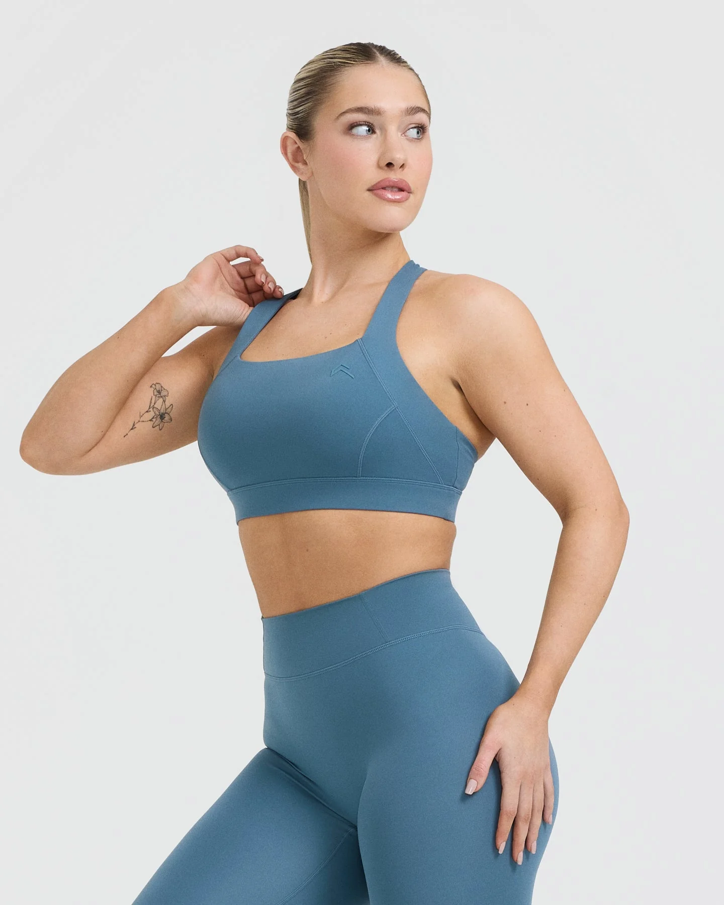 Timeless Wide Strap Sports Bra | Moonstone Blue - Image 3