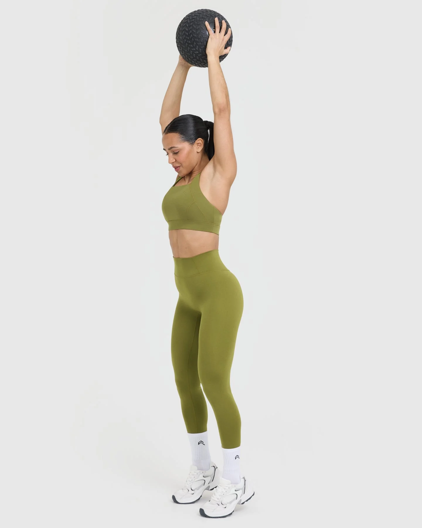 Timeless Wide Strap Sports Bra | Olive Green - Image 6