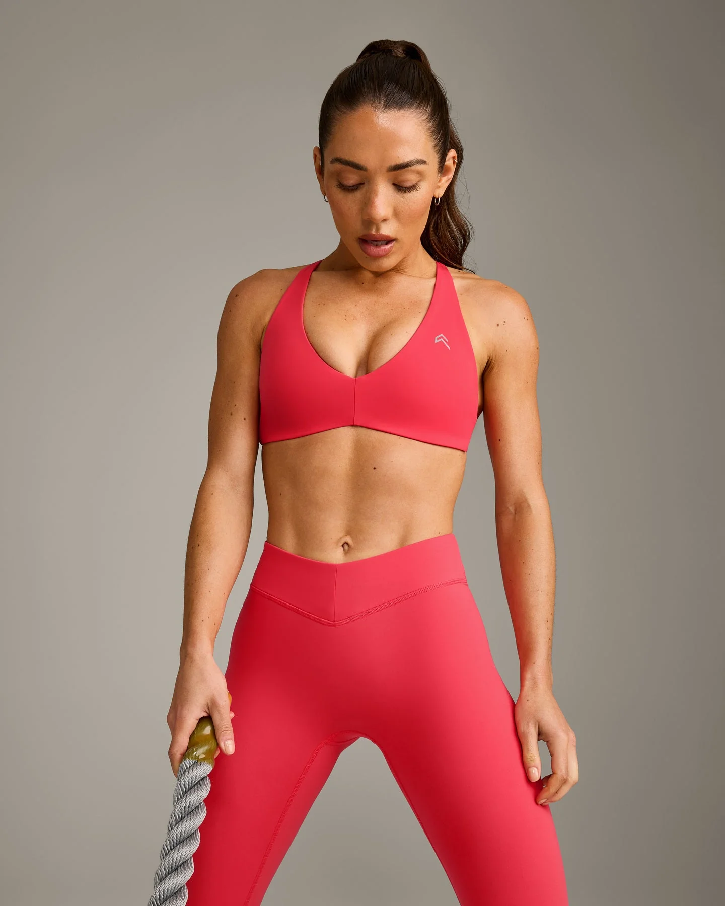 UnifiedMove™ Cross Back Sports Bra with Reflective Logo | Charged Pink - Image 4