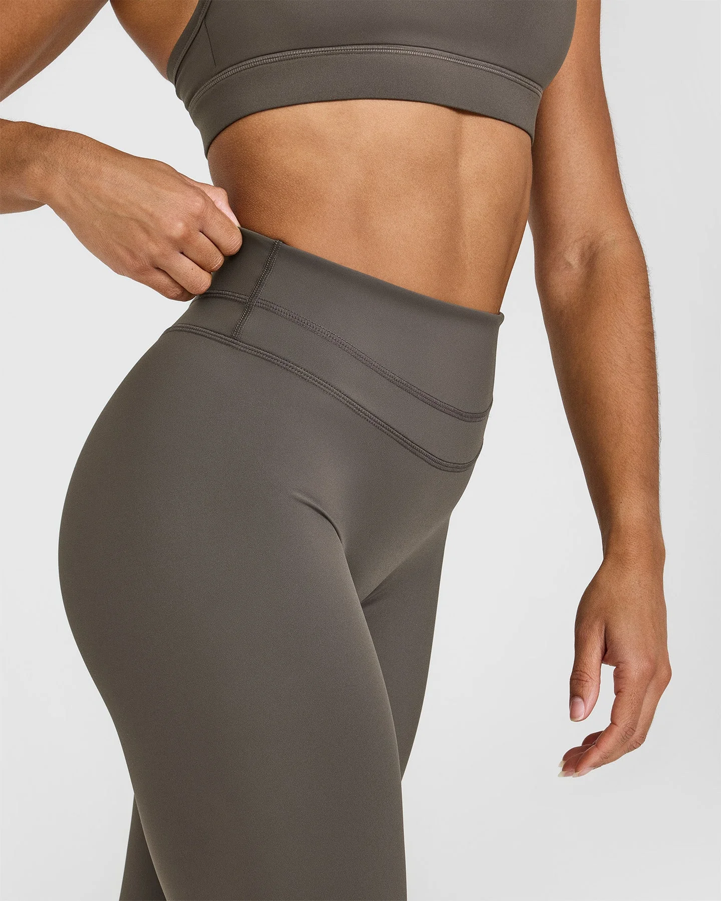 UnifiedMove™ High Waisted Leggings | Deep Taupe - Image 4