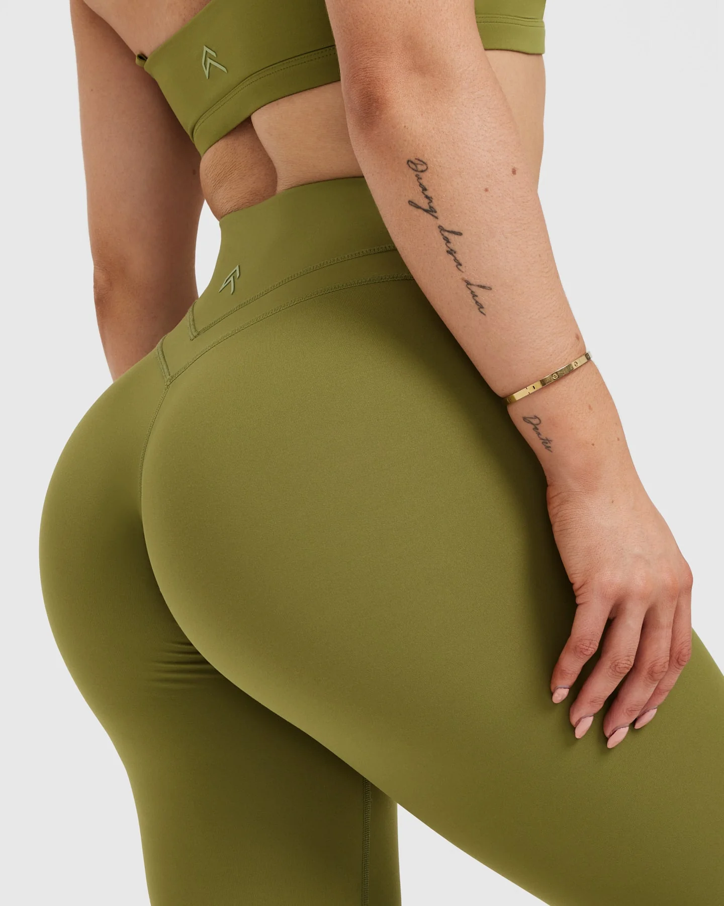 UnifiedMove™ High Waisted Leggings | Olive Green - Image 5