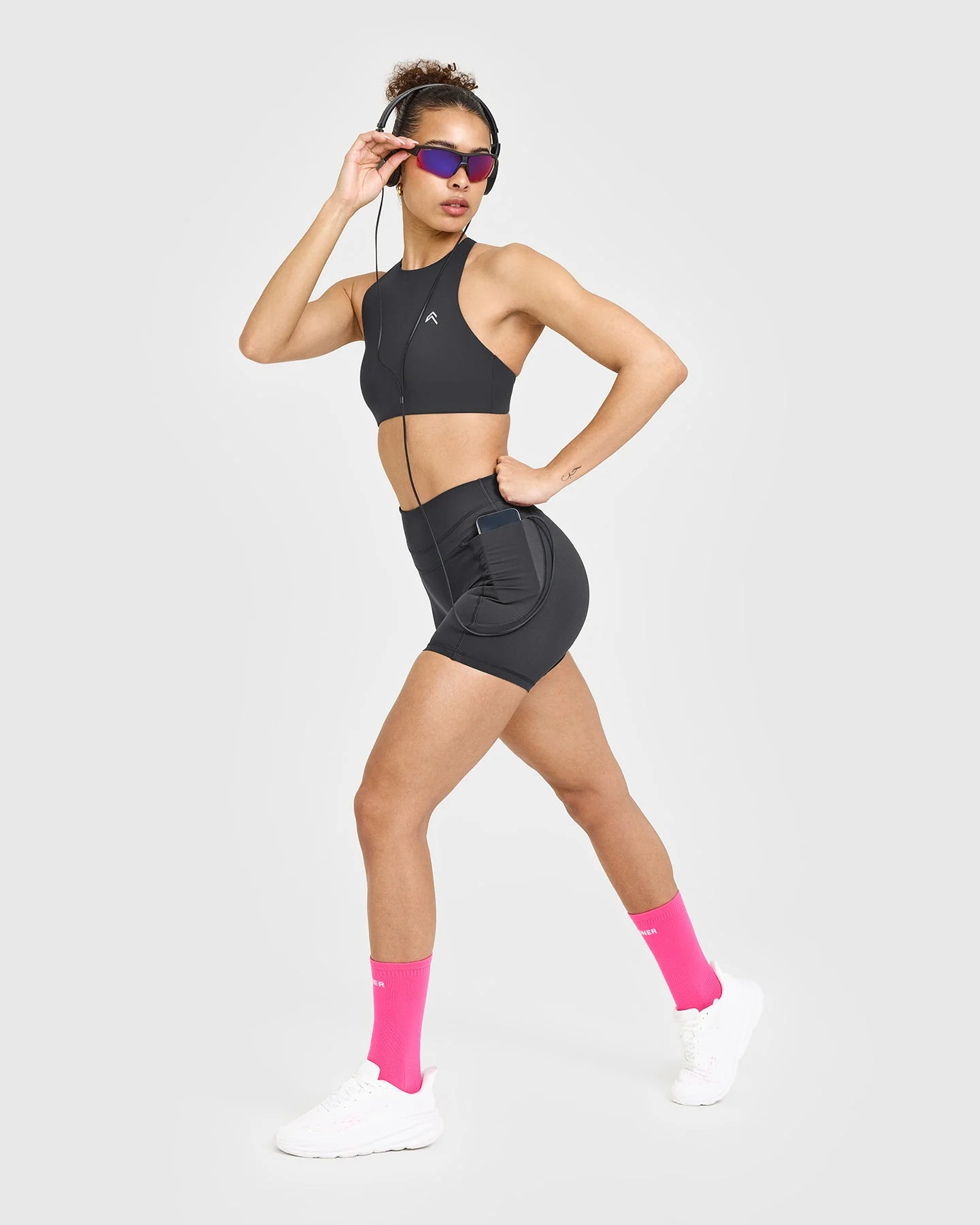 UnifiedMove™ High Waisted Pocket Shorts 6" | Coal - Image 3