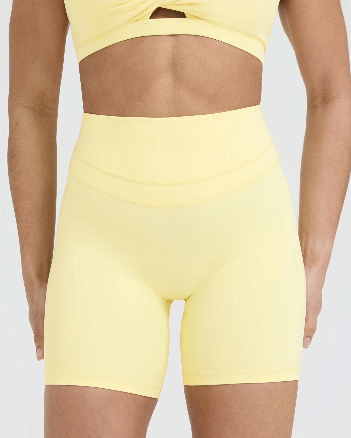 UnifiedMove™ High Waisted Shorts 6" | Sherbert Yellow - Image 4