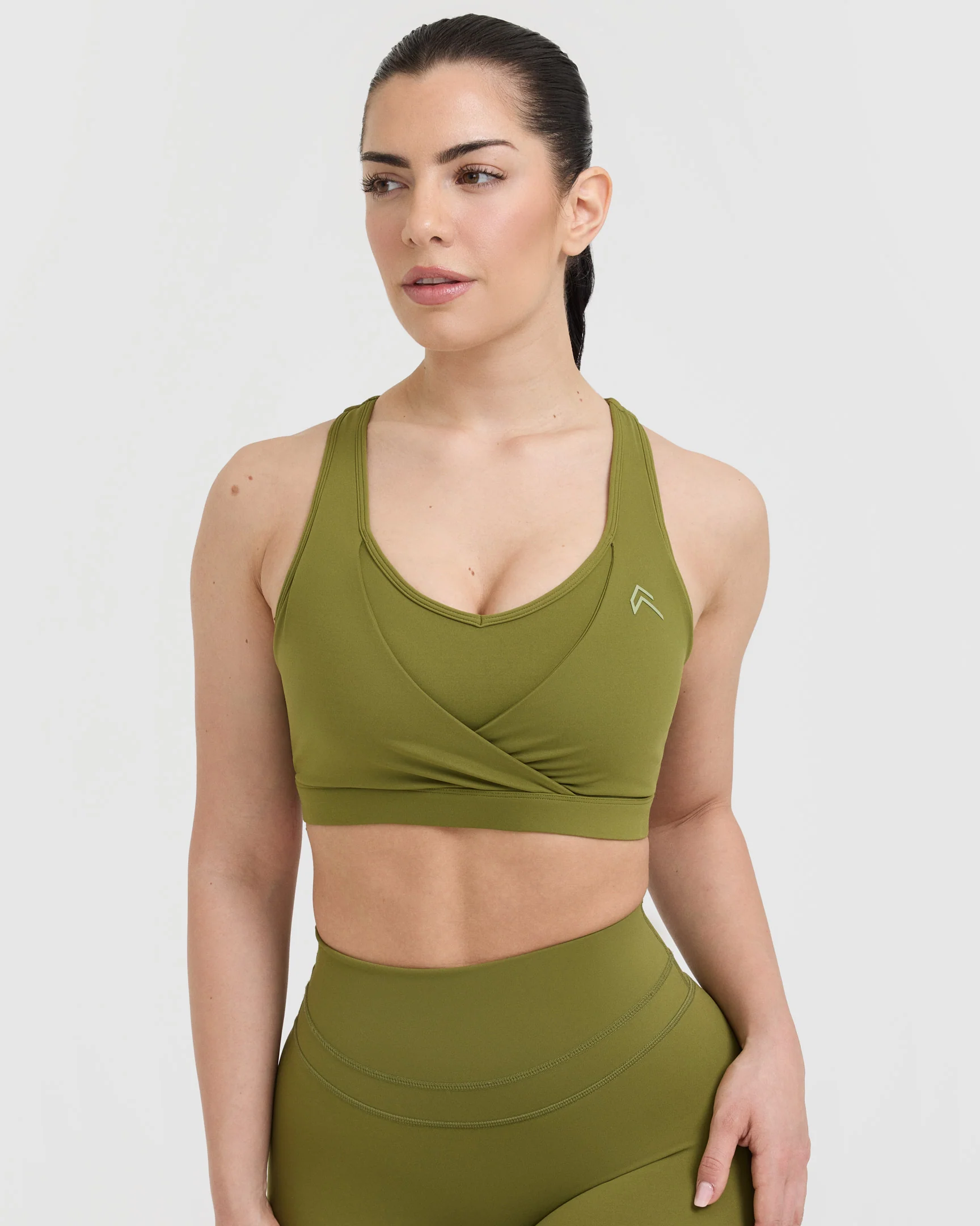 UnifiedMove™ Layered Sports Bra | Olive Green - Image 4