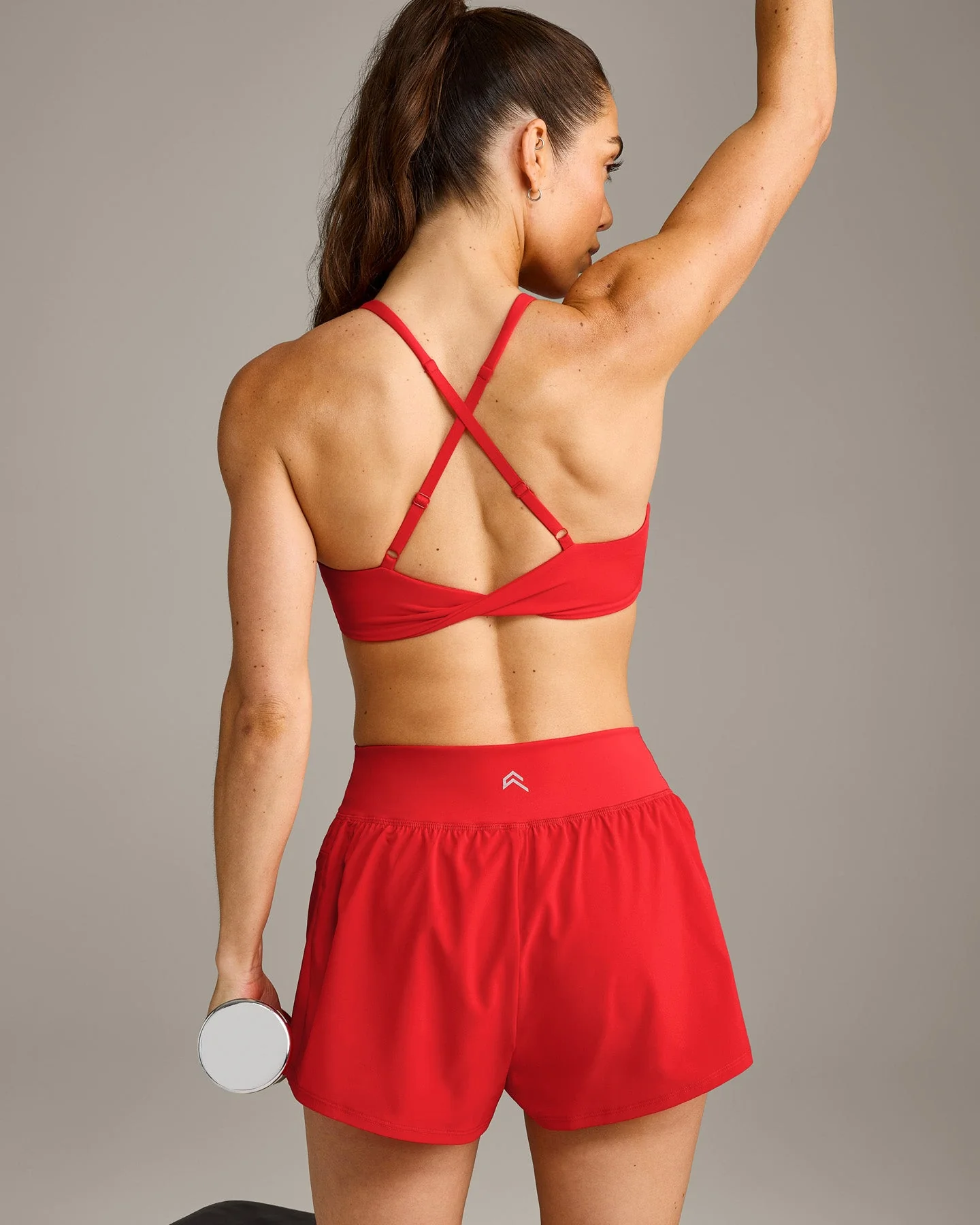 UnifiedMove™ Micro Bralette with Reflective Logo | Muscle Mommy Red - Image 6