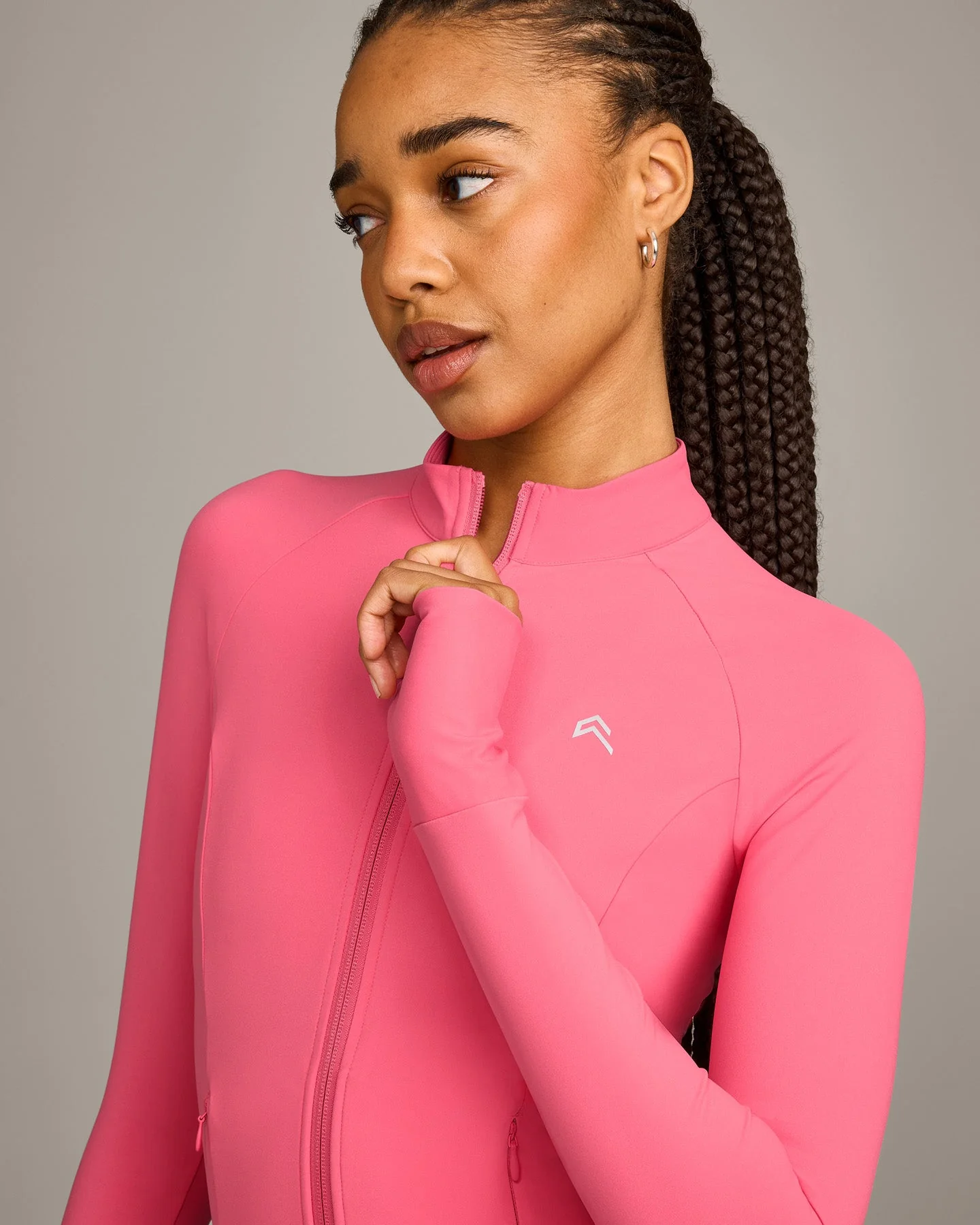 UnifiedMove™ Pocket Jacket with Reflective Logo | Hot Girl Pink - Image 2