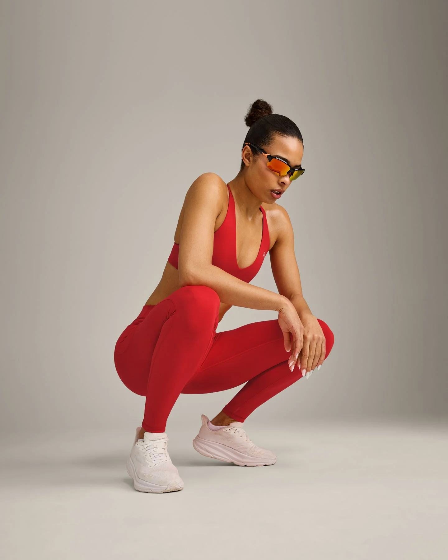 UnifiedMove™ Pocket Leggings with Bonding with Reflective Logo | Muscle Mommy Red - Image 3
