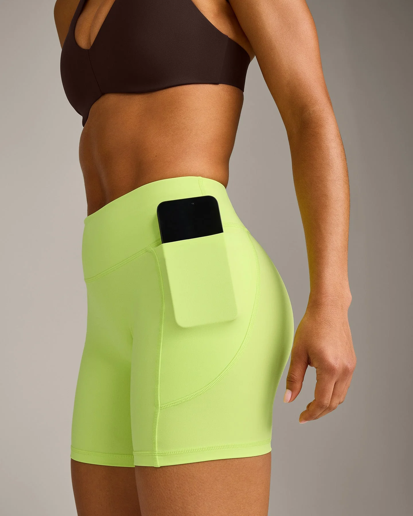 UnifiedMove™ Pocket Shorts 6" with Bonding with Reflective Logo | Citrus Green - Image 5