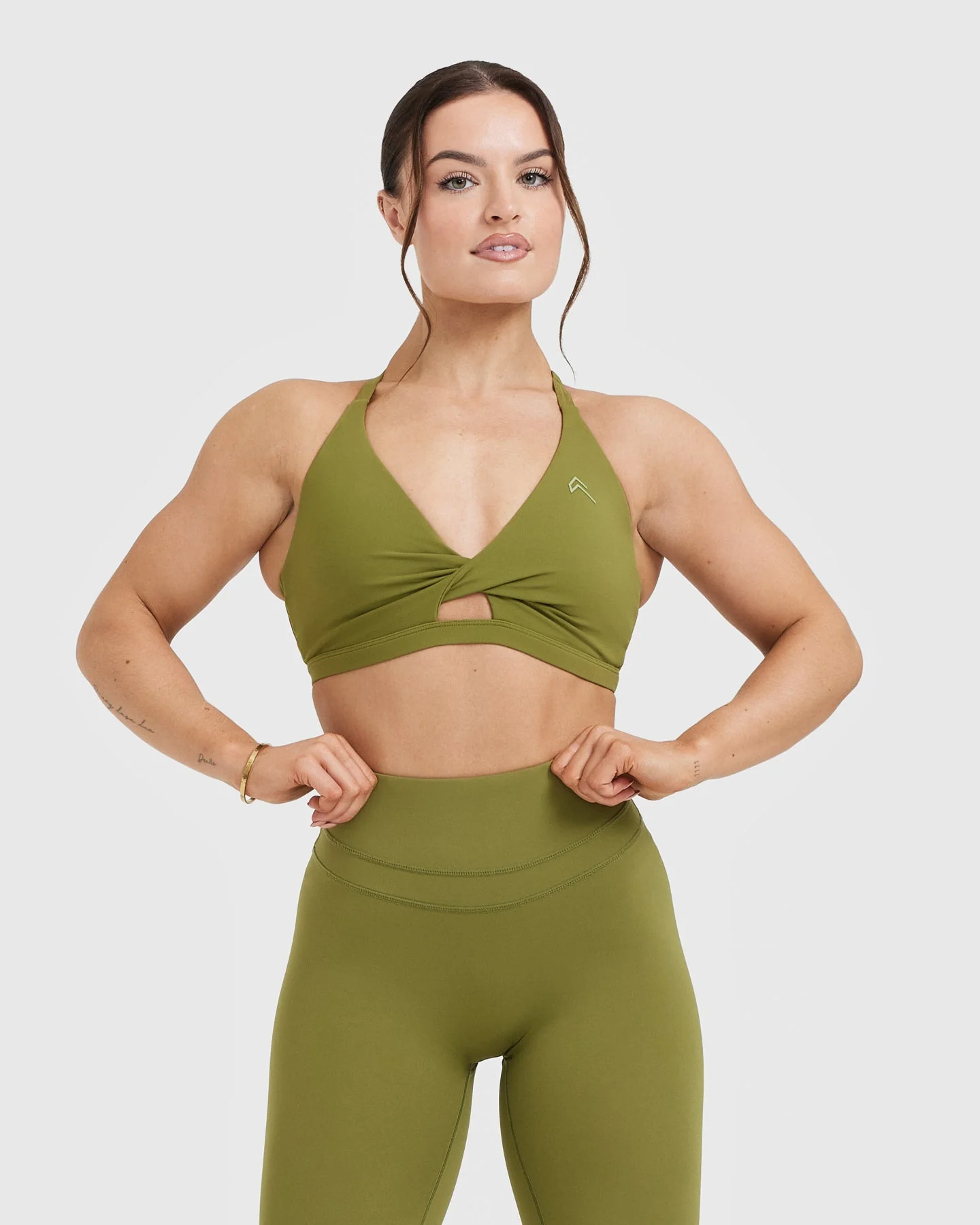 UnifiedMove™ Twist Sports Bra | Olive Green