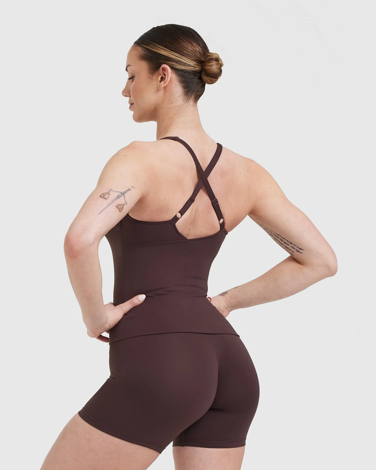UnifiedMove™ V Neck Cross Back Vest | Plum Brown - Image 3