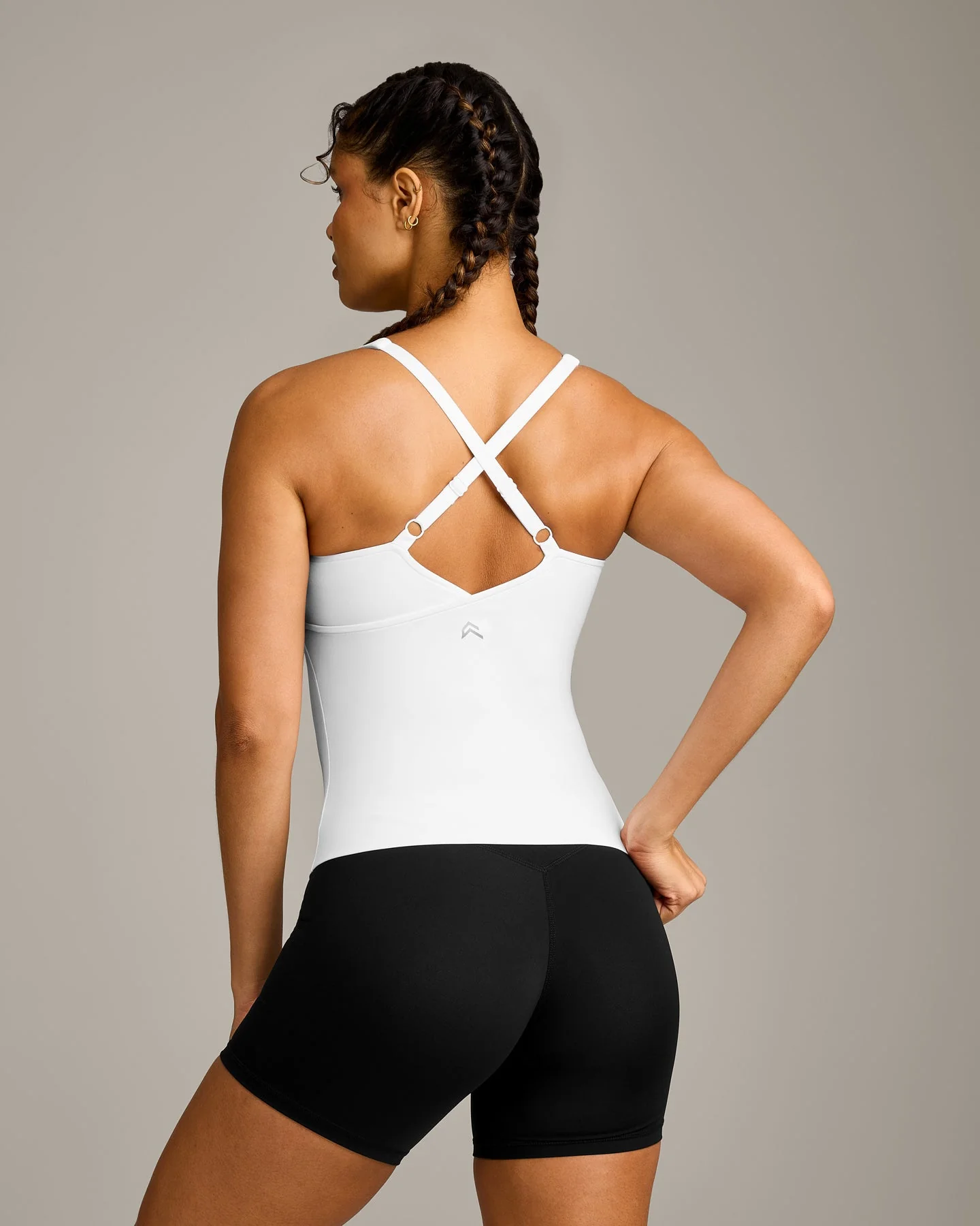 UnifiedMove™ V Neck Cross Back Vest with Reflective Logo | White - Image 6