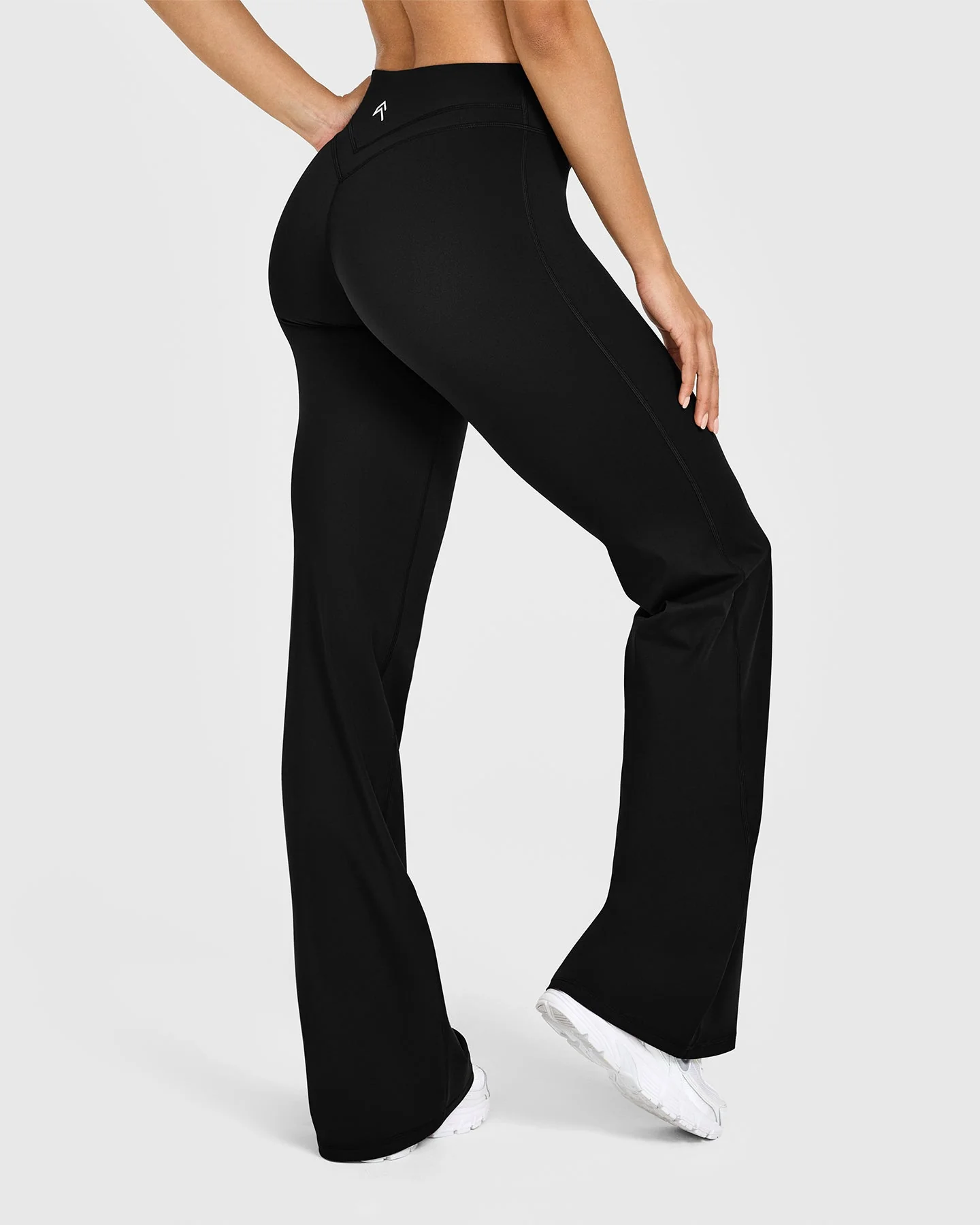 UnifiedMove™ Wrap Flared Bottoms White Logo | Black - Image 2