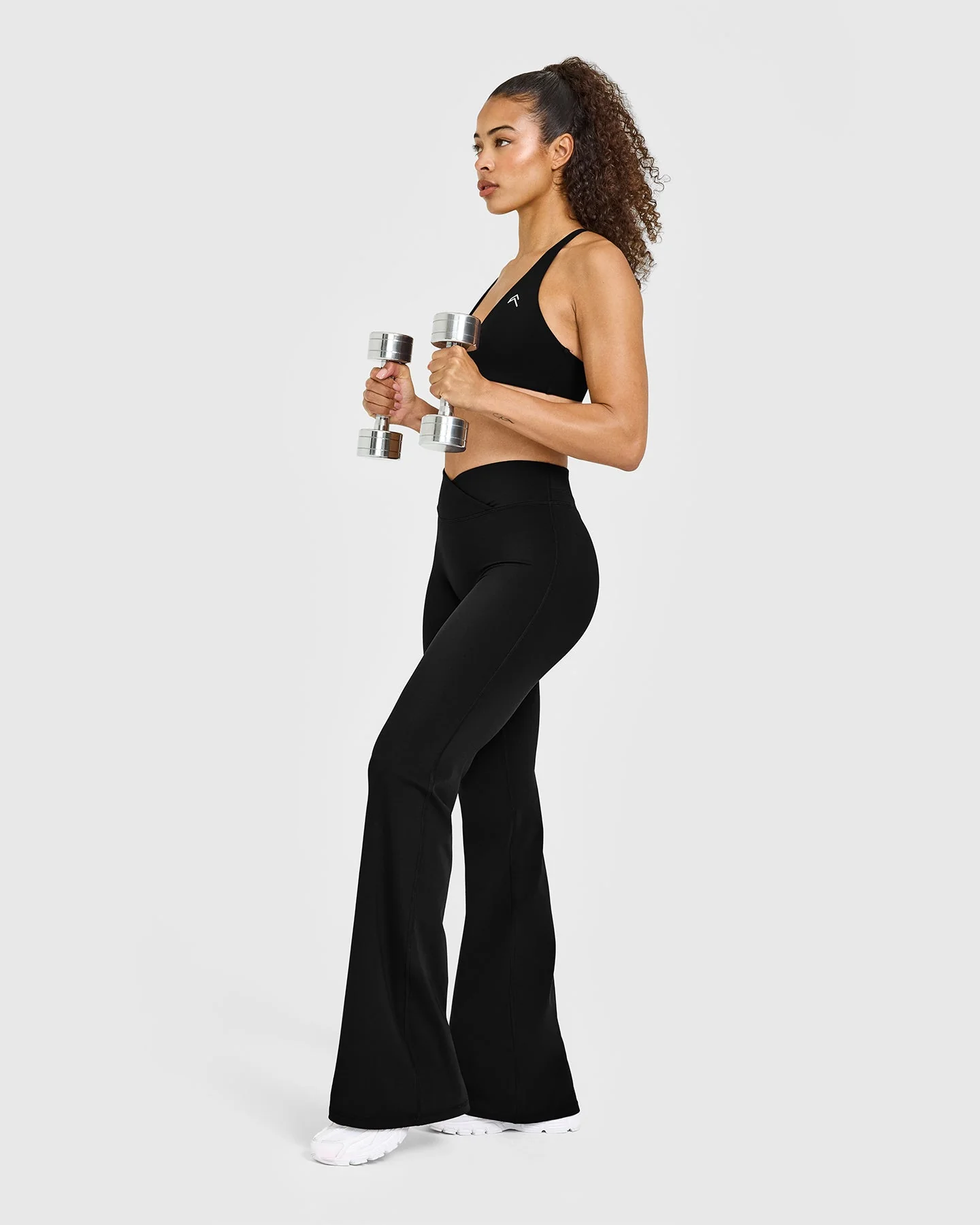 UnifiedMove™ Wrap Flared Bottoms White Logo | Black - Image 3