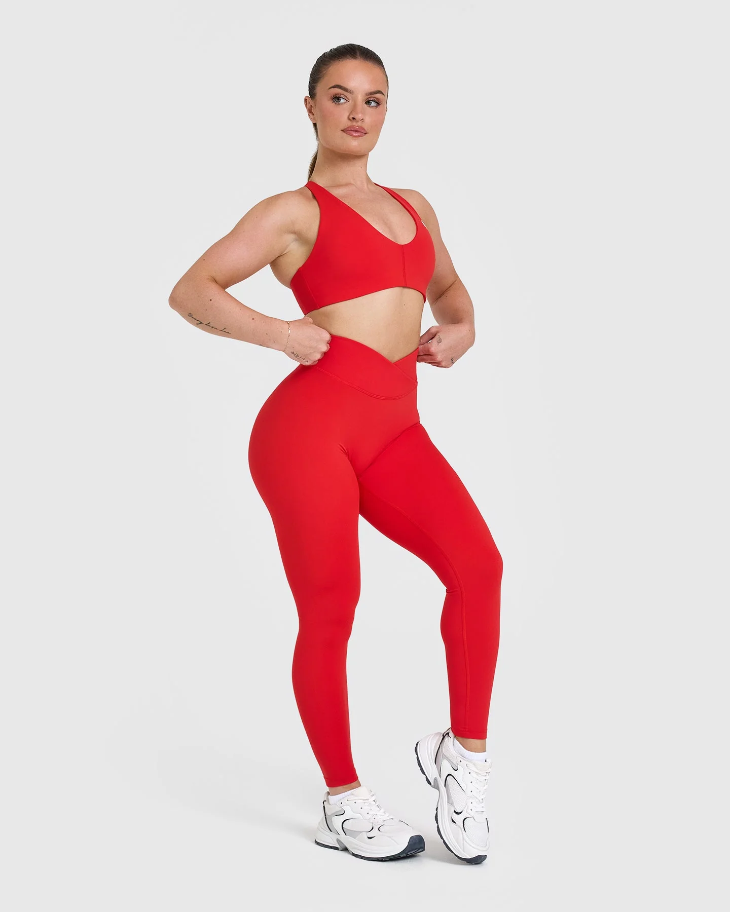UnifiedMove™ Wrap Leggings | Muscle Mommy Red - Image 3