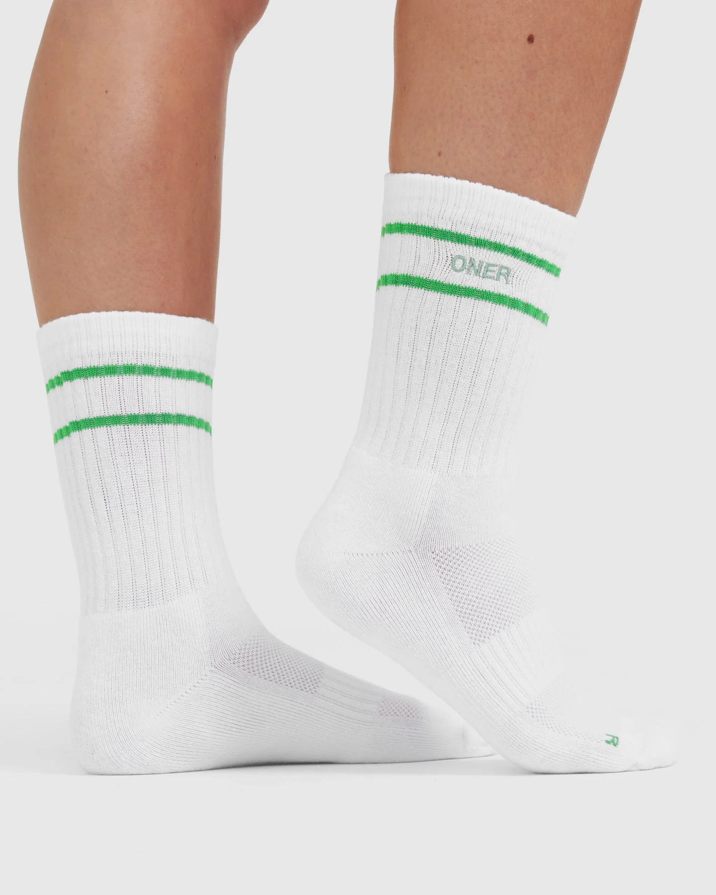 Varsity Crew Socks 3 Pack | White/Jade/Sandstone/Black - Image 2