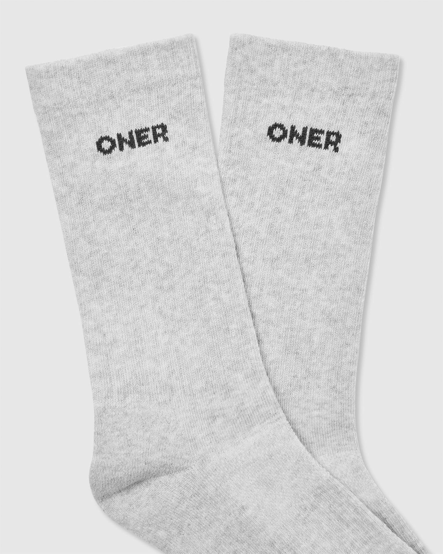 Varsity Long Crew Socks 2 Pack | Grey Marl/ White/ Blackberry - Image 5